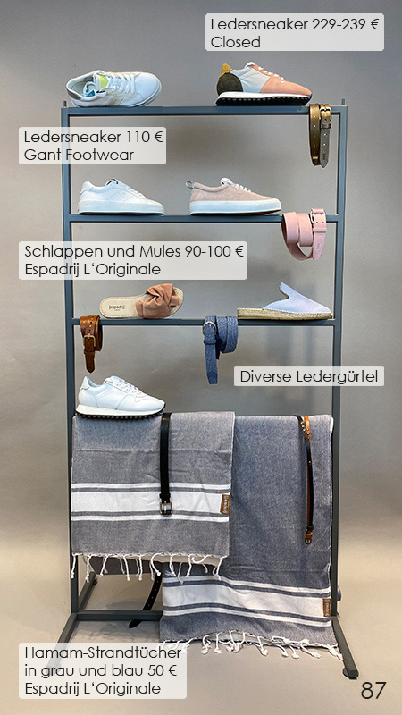 87 Sneaker / Gürtel / Tücher Gant / Closed / Espadrij